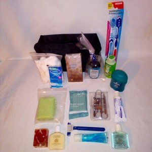 Travel Bag & Grooming:  Comprhensive Toiletries & Bag.  Unisex.  Never Used!